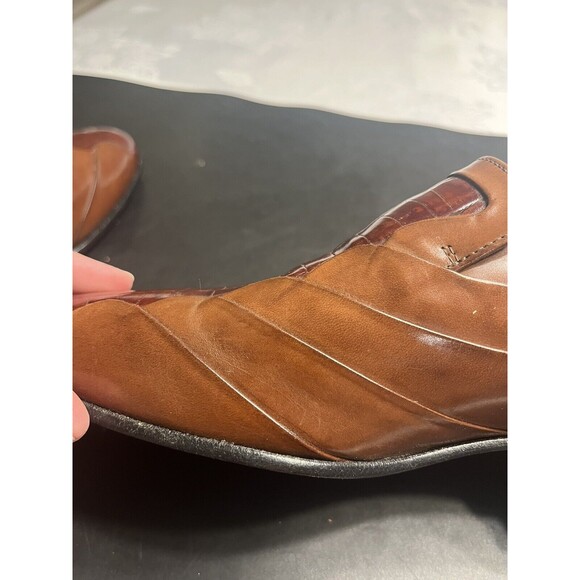 Stacy Adams Crocodile Style Leather Upper & Soles Ankle Booties Shoes Brazil 7M - Picture 6 of 15